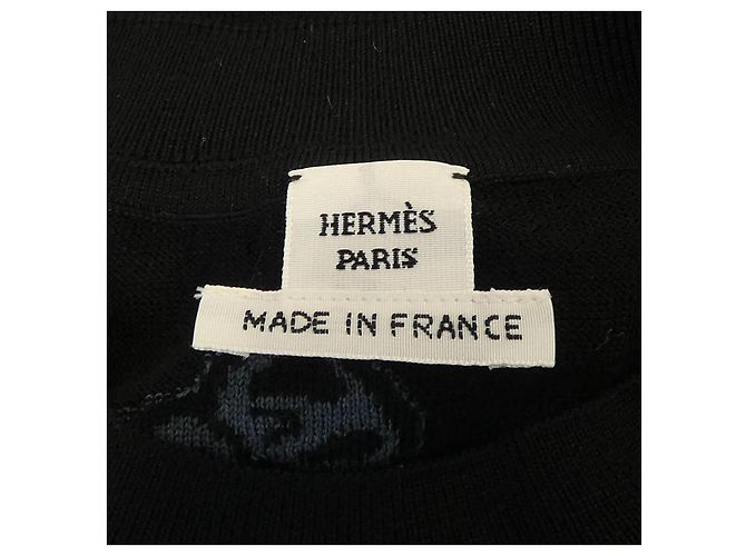 Hermès Hermes Wollstrick Schwarz - Ansicht 4