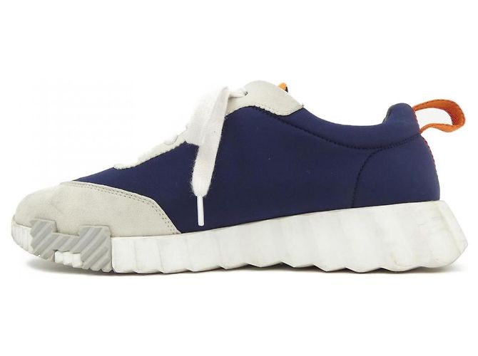 Hermès Sneakers in tela e suede Hermes 202143Z Blu Blu navy - vista 2
