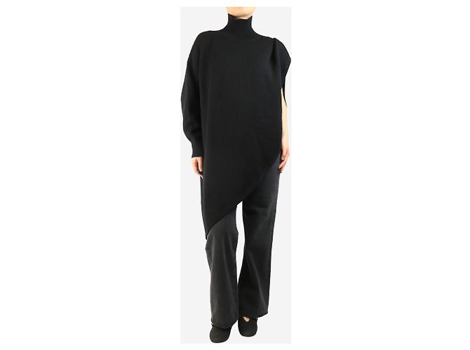 Alaïa Pull en laine noir asymétrique - taille UK 10 - vue 4