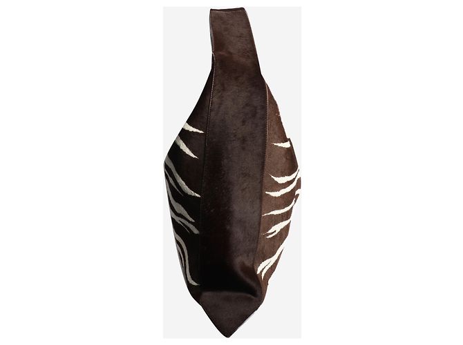 Bottega Veneta Grande borsa in pelo di pony marrone - vista 2