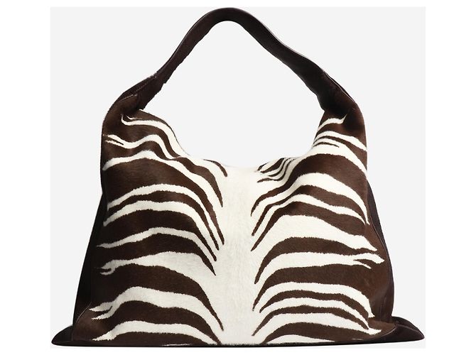 Bottega Veneta Grande borsa in pelo di pony marrone - vista 3