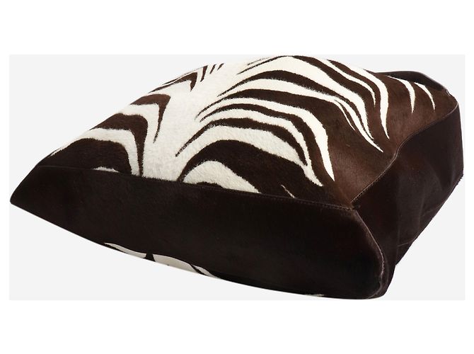 Bottega Veneta Grande borsa in pelo di pony marrone - vista 4