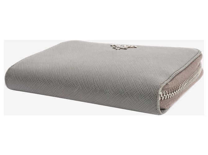 Prada Grey Saffiano zip wallet - view 3