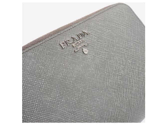 Prada Grey Saffiano zip wallet - view 4