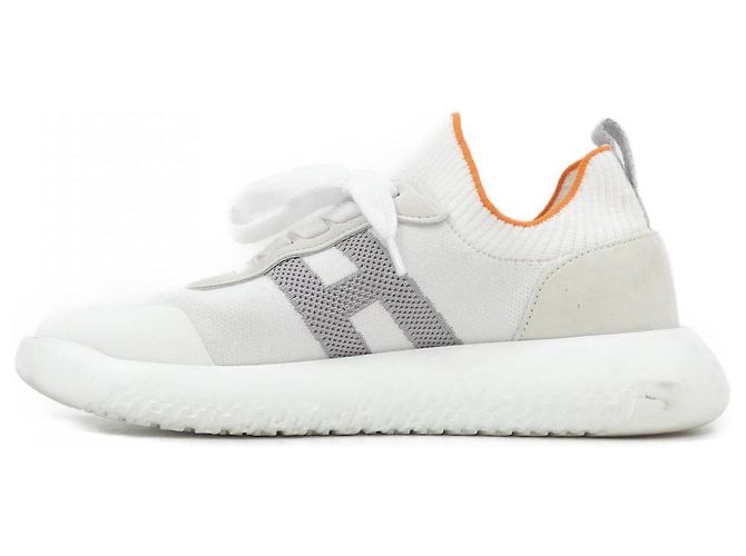 Sneakers Hermès Marrone Bianco - vista 2