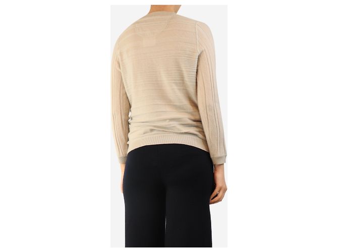 Chloé Cardigan in cashmere neutro - taglia S - vista 2