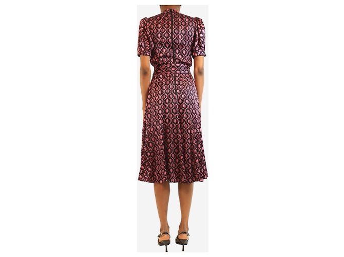 Alice + Olivia Abito maxi nero e rosa - taglia UK 12 - vista 2