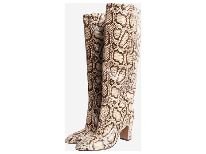 Paris Texas Brown python leather knee-high boots - size EU 41 - view 2