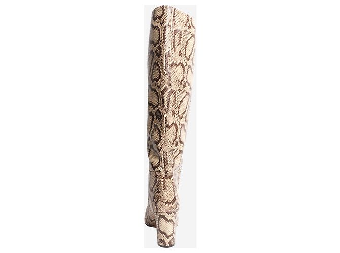 Paris Texas Brown python leather knee-high boots - size EU 41 - view 3