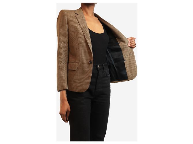 Céline Brauner Hahnentrittmuster-Blazer - Größe XS - Ansicht 3