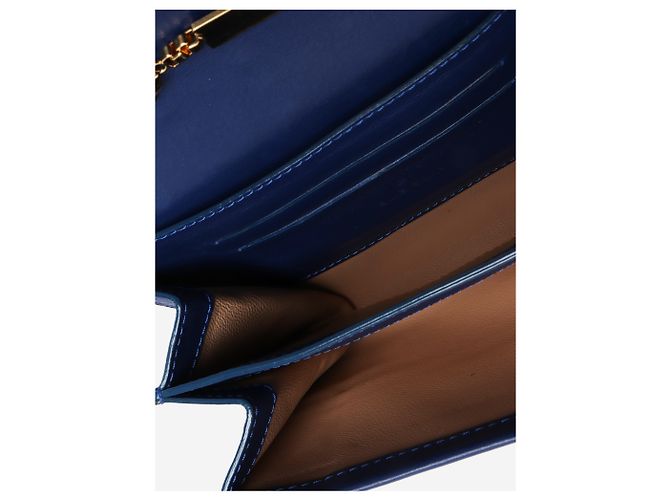 Elie Saab Portafoglio in pelle blu con catena - vista 7