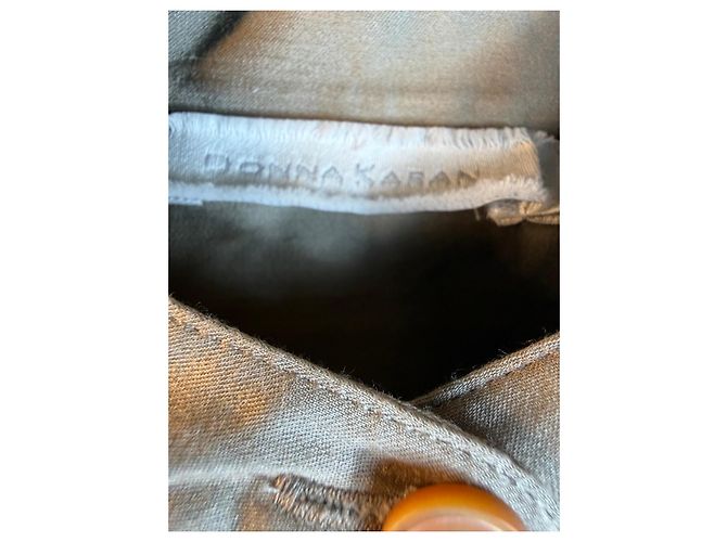 Camicia abito in seta beige Donna Karan - vista 2
