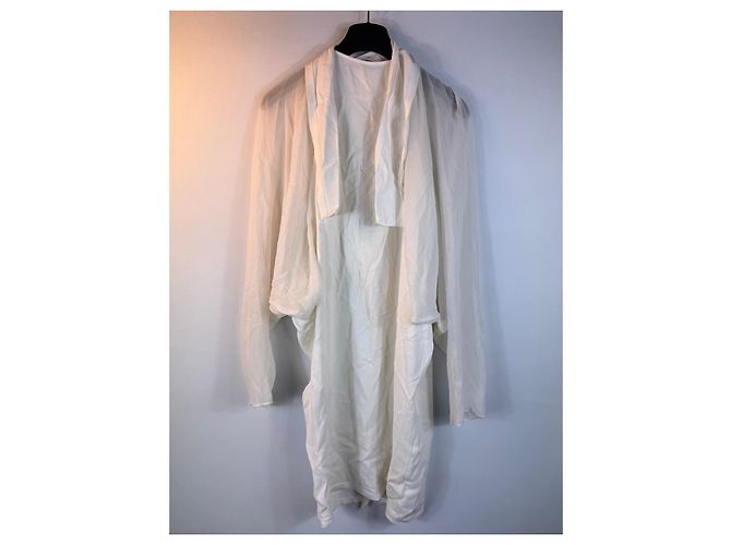 Autre Marque Weißes Seidenmischkleid von Sharon Wauchob - Ansicht 5
