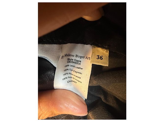 By Malene Birger Oppia Lederhose Schwarz - Ansicht 4