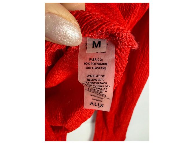 Autre Marque Rotes Ein-Schulter-Bodysuit - Ansicht 3