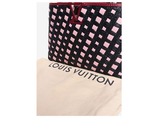 Louis Vuitton Bolsa de ombro Capucines BB rosa e preta - vista 9