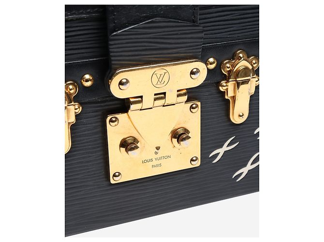 Louis Vuitton Borsa a tracolla petite malle nera - vista 6