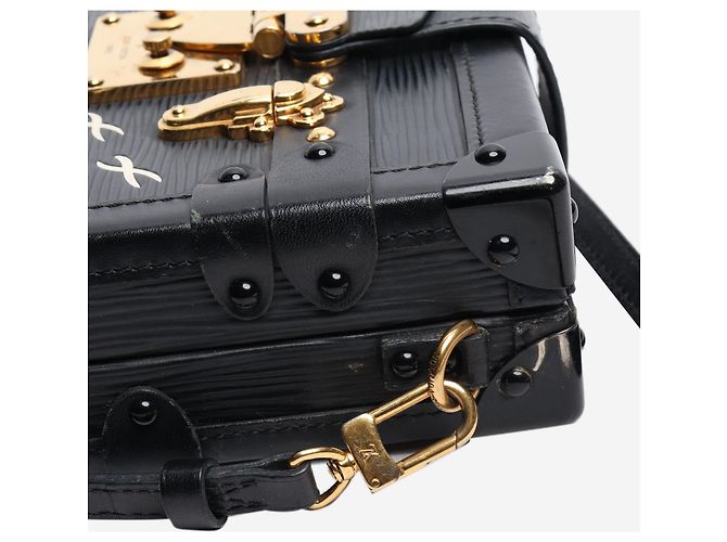 Louis Vuitton Borsa a tracolla petite malle nera - vista 9