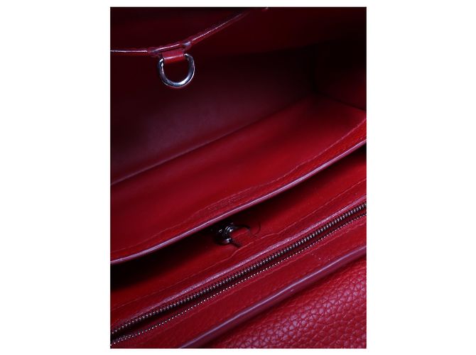 Louis Vuitton Borsa Capucines in pelle rossa - vista 10