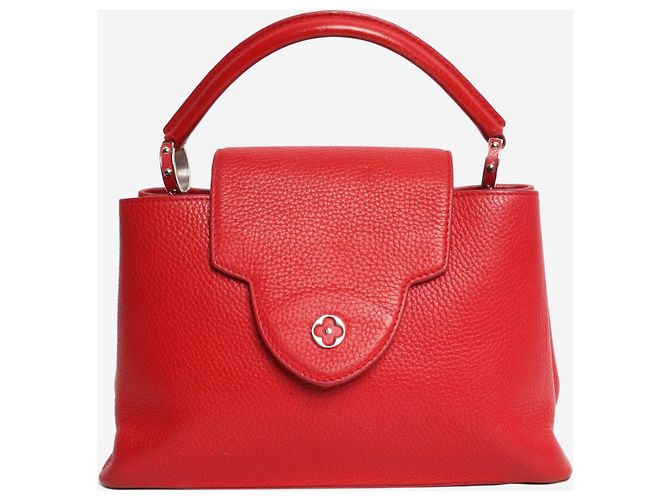 Louis Vuitton Borsa Capucines in pelle rossa - vista 2
