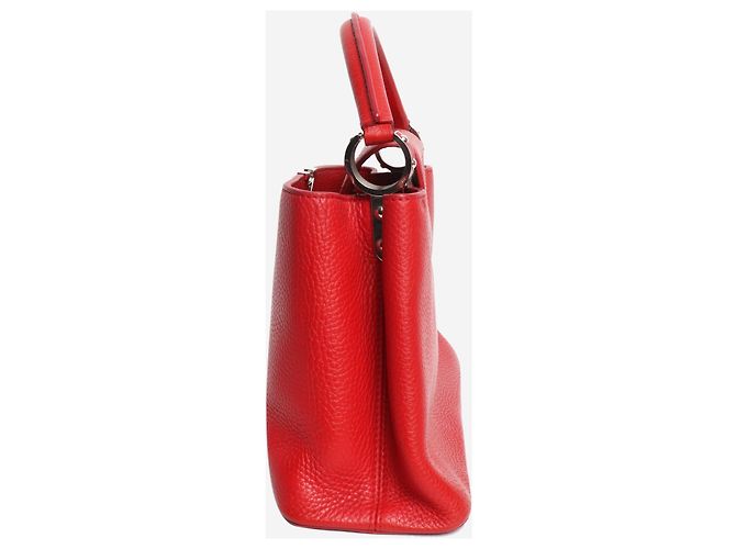Louis Vuitton Borsa Capucines in pelle rossa - vista 3