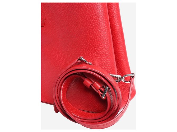 Louis Vuitton Borsa Capucines in pelle rossa - vista 5