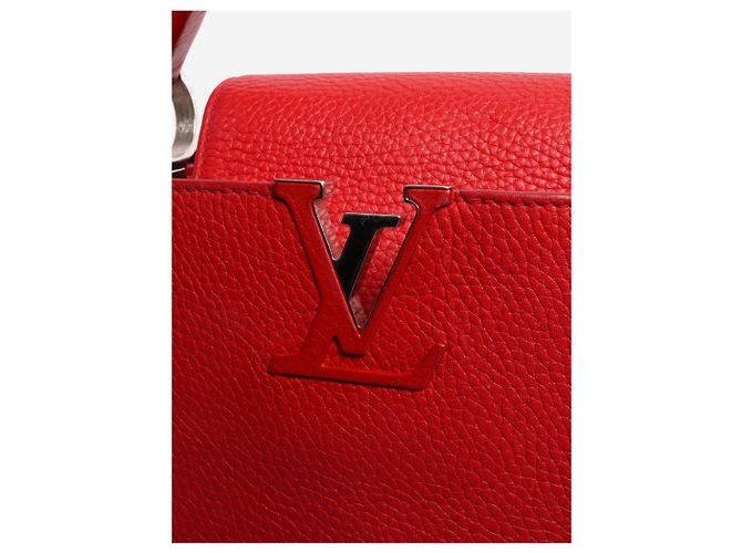 Louis Vuitton Borsa Capucines in pelle rossa - vista 8