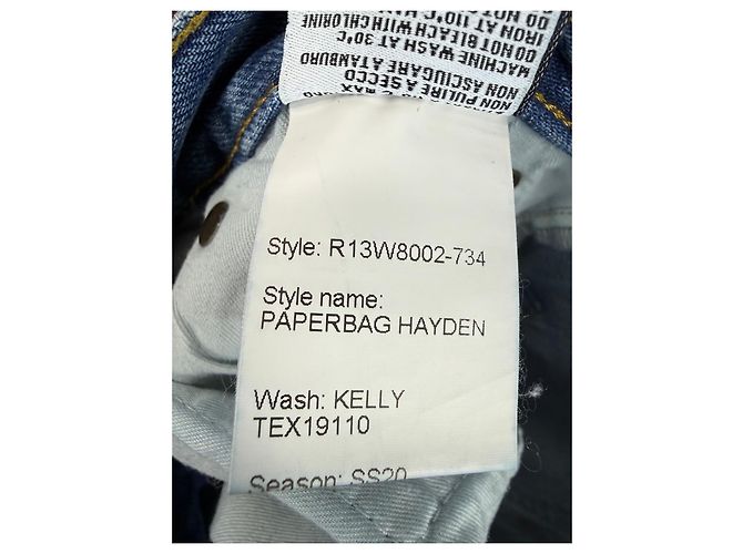 Jeans Hayden Paperbag R13 Azul - vista 4