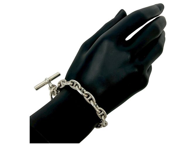 Pulseira de Charme Chaine d'Ancre PM em Prata da Hermès - vista 2