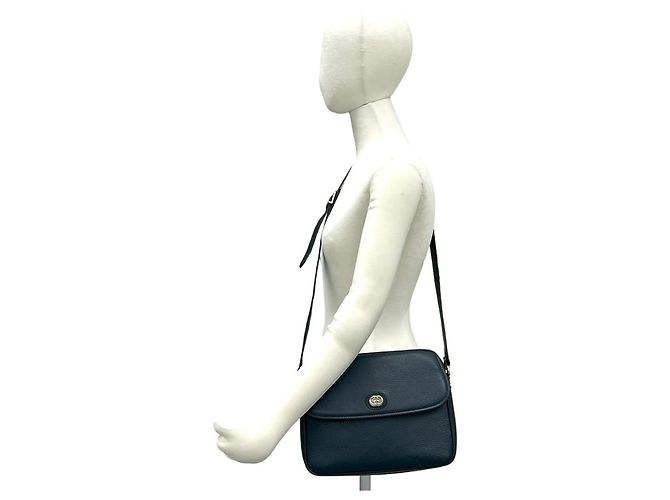 Borsa/ Pochette in Pelle Blu Navy Gucci - vista 2