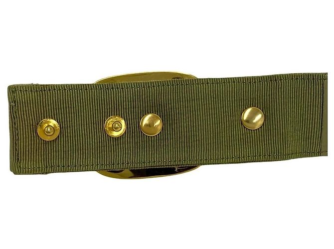 Salvatore Ferragamo Vara Schleifenlogo Gürtel Khaki - Ansicht 4