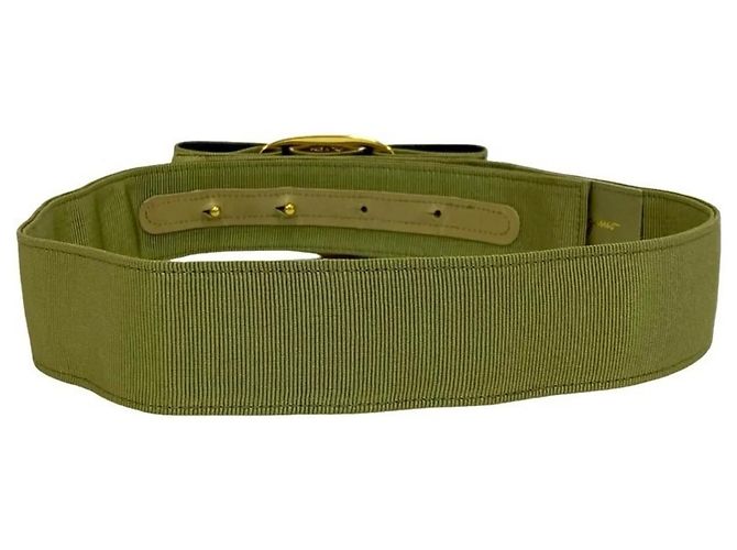 Salvatore Ferragamo Vara Schleifenlogo Gürtel Khaki - Ansicht 5