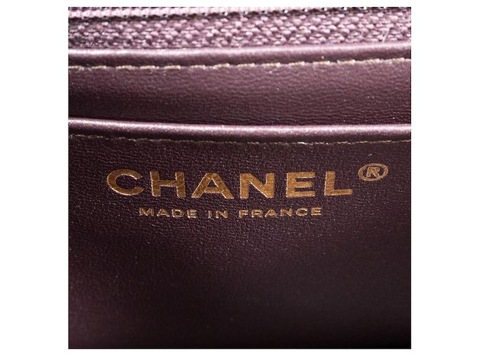 Bolsa de Ombro Chanel Matelassé em Tweed Marrom - vista 12