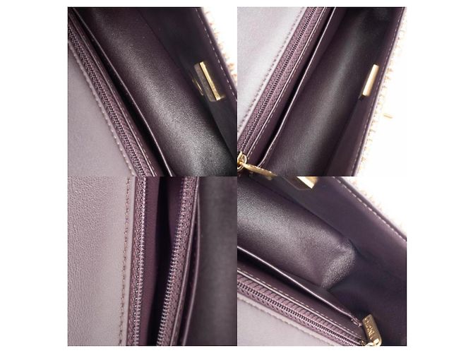 Bolsa de Ombro Chanel Matelassé em Tweed Marrom - vista 16