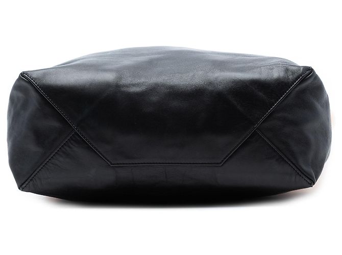 Céline Celine Beiger Bicolor Leder Vertikaler Cabas Tote - Ansicht 3