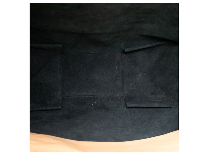 Céline Celine Beiger Bicolor Leder Vertikaler Cabas Tote - Ansicht 4