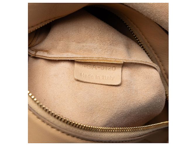 Céline Celine Beiger Bicolor Leder Vertikaler Cabas Tote - Ansicht 6