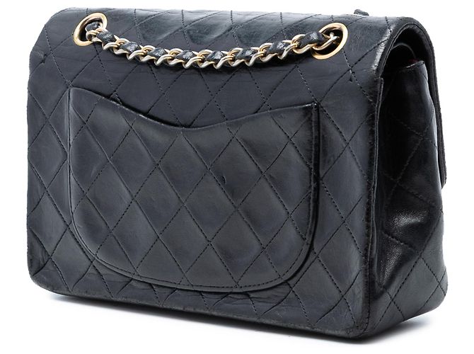 Chanel Nero Piccolo Classico in Pelle di Agnello Doppio Flap - vista 2