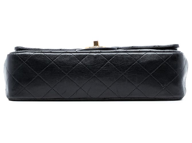 Chanel Nero Piccolo Classico in Pelle di Agnello Doppio Flap - vista 3