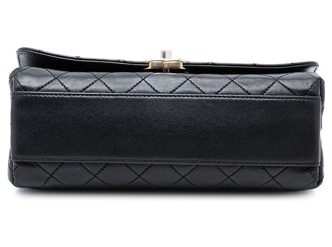 Chanel Nero Medio In Pelle Di Agnello Trapuntata La Parisienne Flap - vista 3