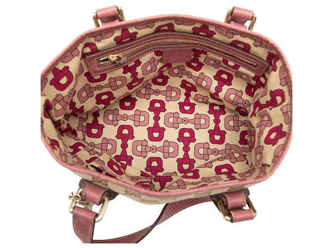 Borsa Jolicoeur in tela GG beige di Gucci - vista 4