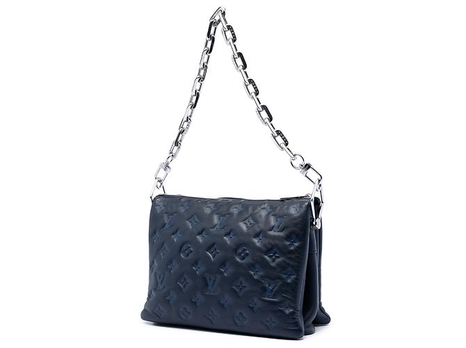 Coussin PM aus gepolstertem blauen Lammleder mit Monogramm von Louis Vuitton Marineblau - Ansicht 2