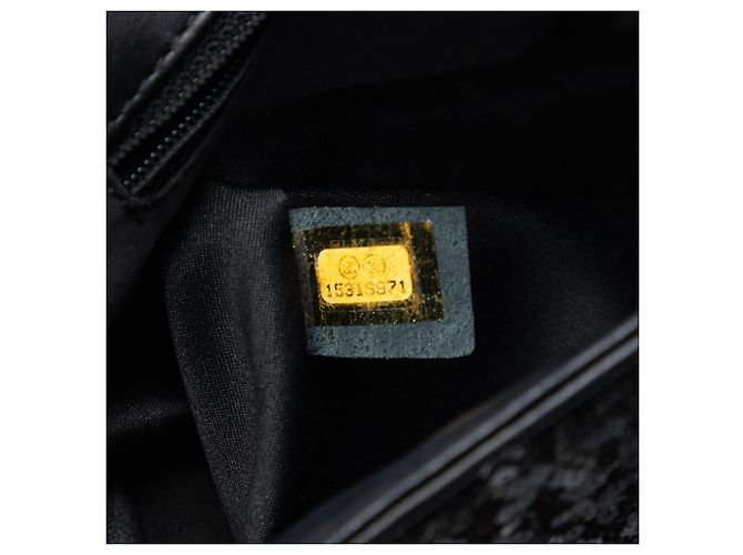 Chanel Nero Jumbo Classico Paillettes Flap Singolo - vista 6