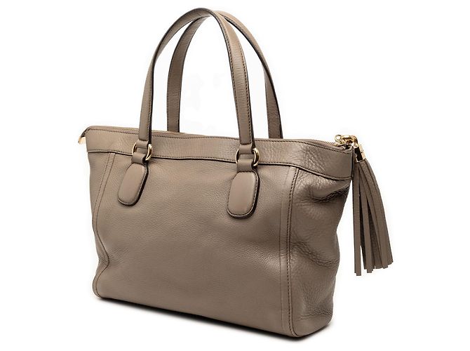 Gucci Brown Small Leather Soho Arbeits-Tote Braun Taupe - Ansicht 2