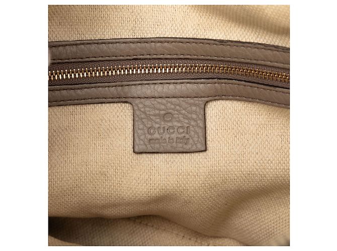 Gucci Brown Small Leather Soho Arbeits-Tote Braun Taupe - Ansicht 5
