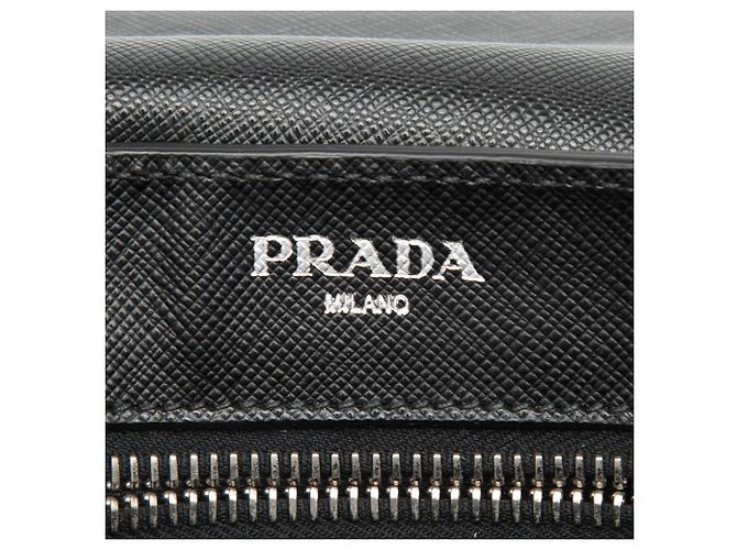 Sac de voyage messager en Saffiano noir de Prada - vue 5