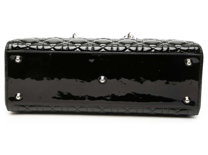 Dior Schwarz Große Lackleder Cannage Lady Dior - Ansicht 3