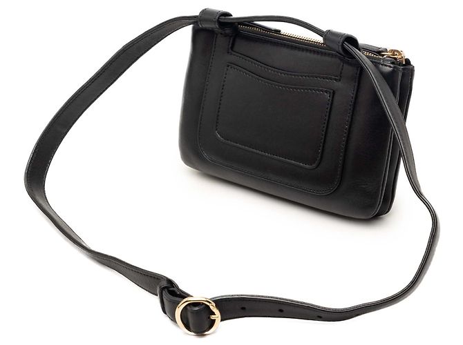 Belt bag doppia zip in agnello nero Chanel Mania - vista 2