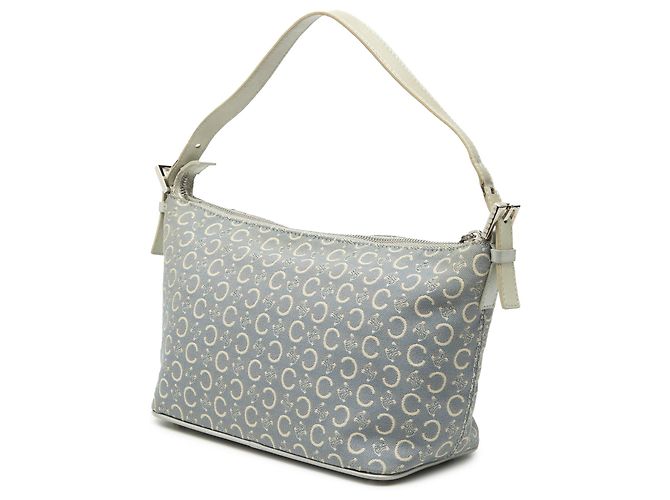 Céline Borsa a mano in tela Macadam Celine blu C Blu chiaro - vista 2