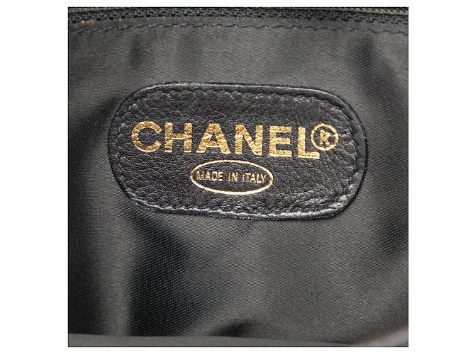 Chanel Braune CC gesteppte Lammleder Tote mit Fronttasche Dunkelbraun - Ansicht 5